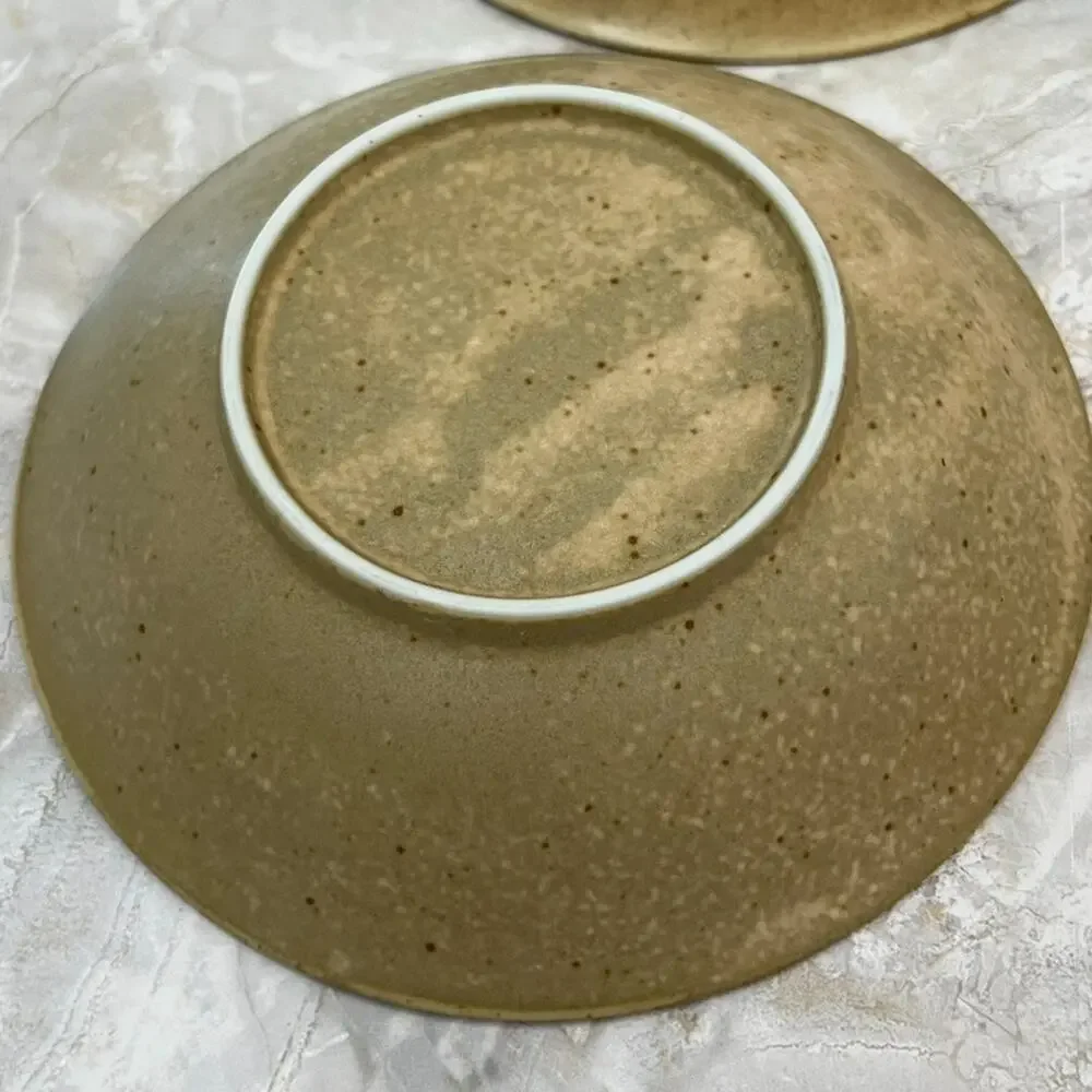 Thai Wax Resist MCM Pottery Shallow Bowls 6.5